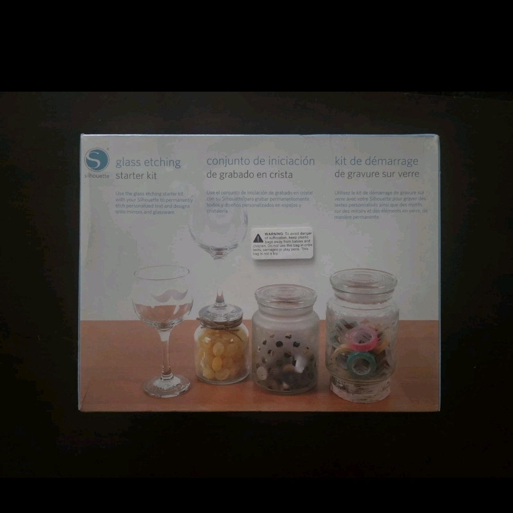 Glass Etching Starter Kit - White & Clear Packaging